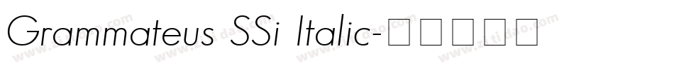 Grammateus SSi Italic字体转换